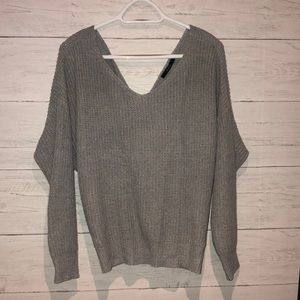 Twist Back Knit Sweater